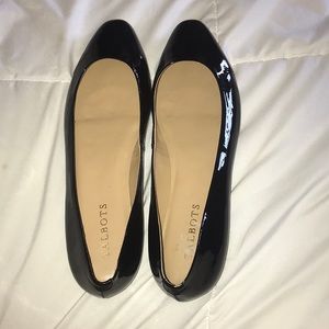 Talbots Black Shiny Flats 9.5